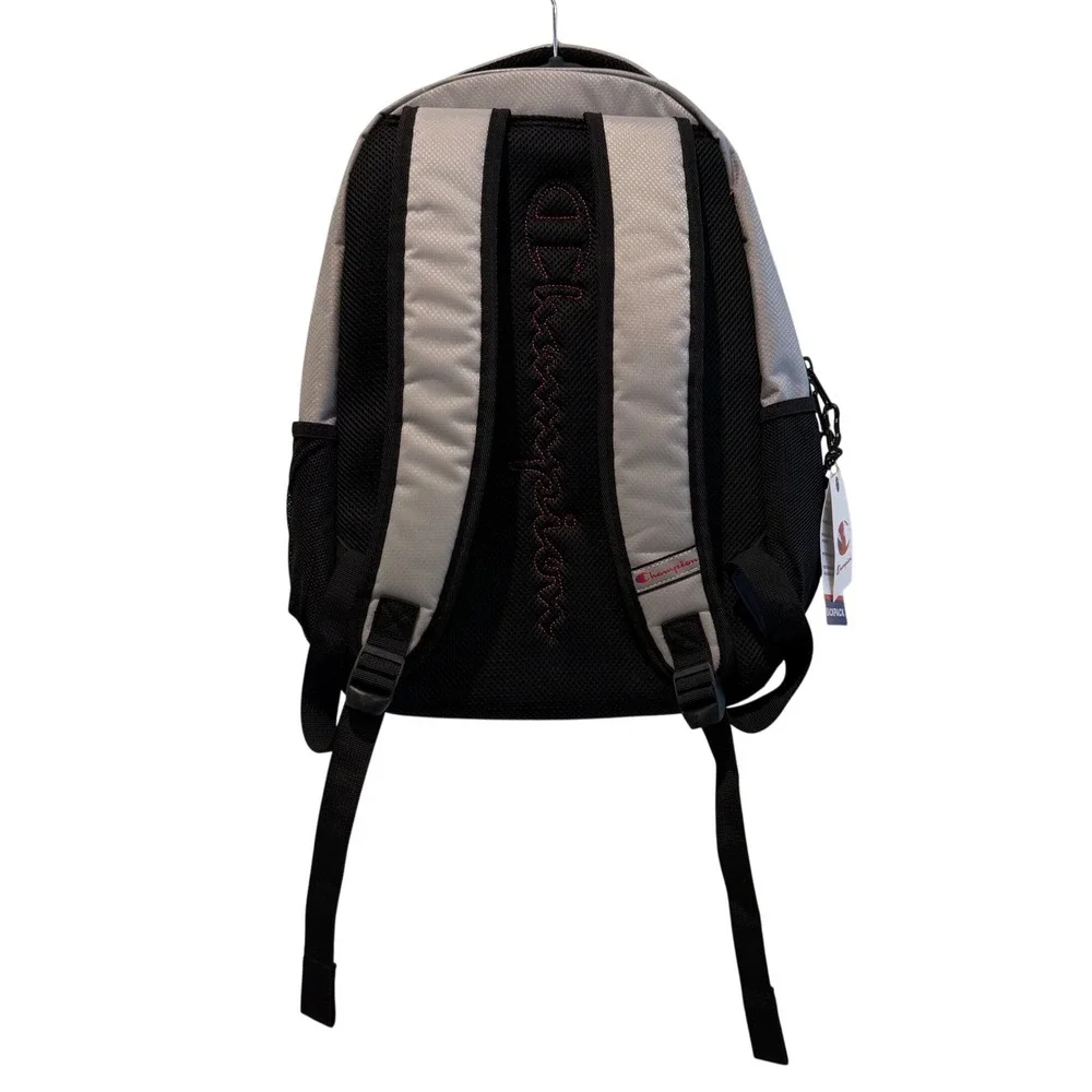 Champion Backpack Medium Grey Black Laptop Sleeve 17 Inch School Travel‎ NWT